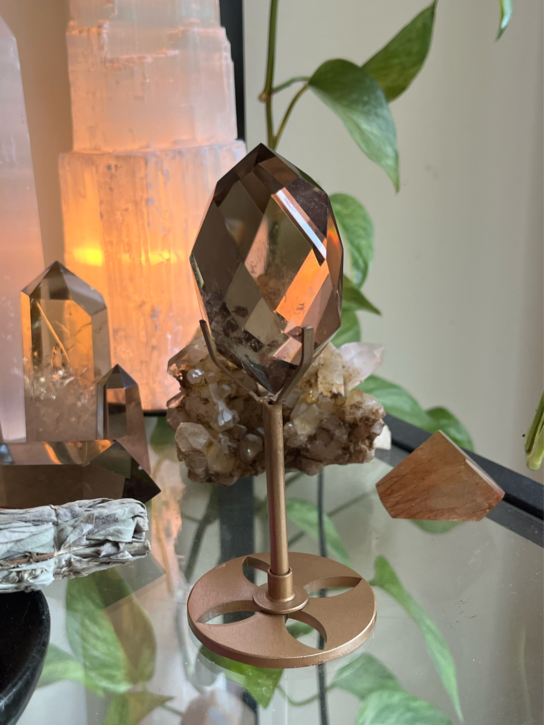 Faceted Smoky Quartz