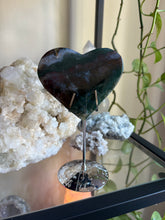 Load image into Gallery viewer, Moss Agate Heart w/ Stand
