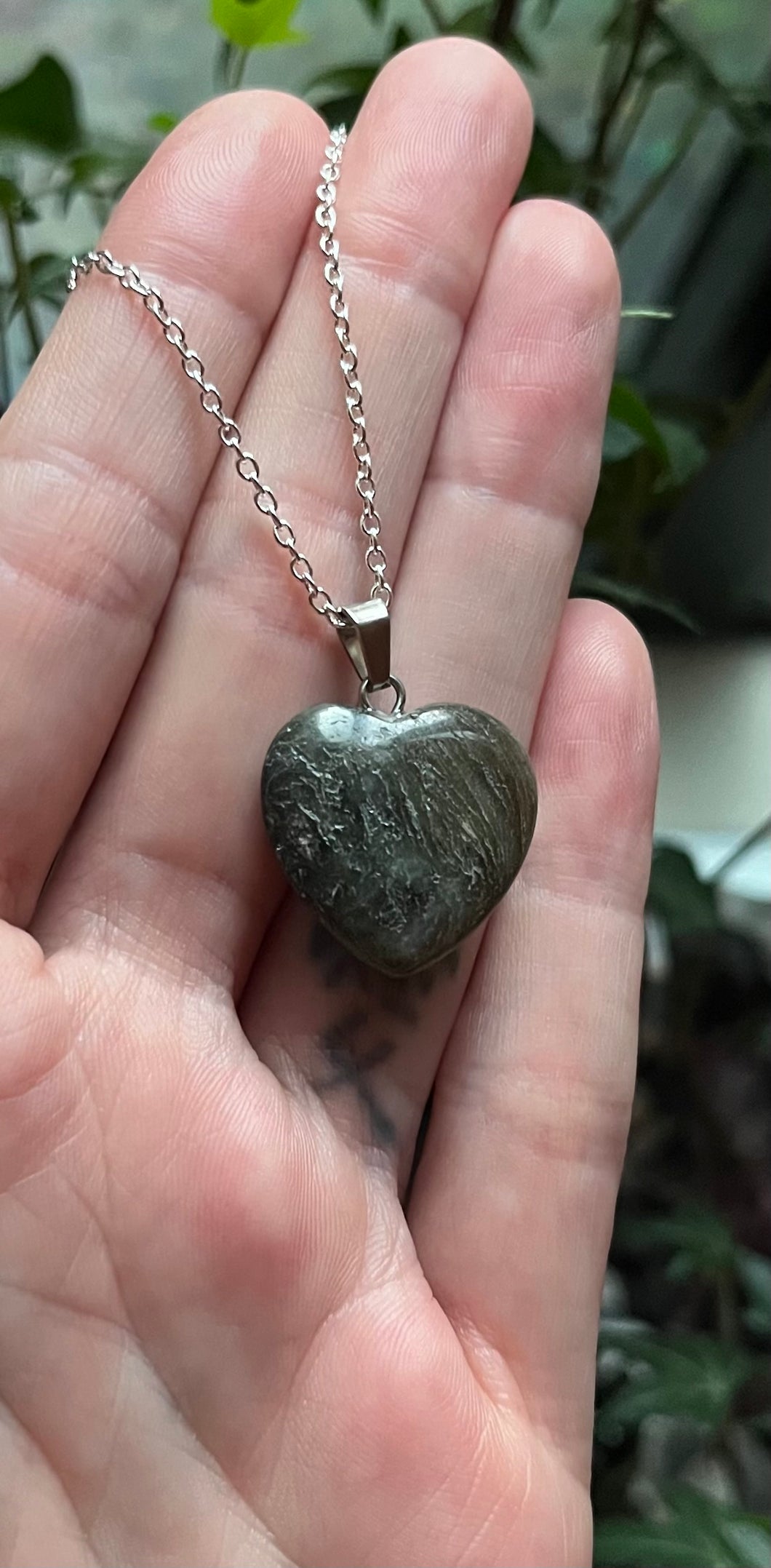 Labradorite heart necklace