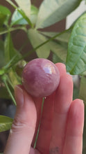 Load and play video in Gallery viewer, Lavender Rose Quartz Sphere
